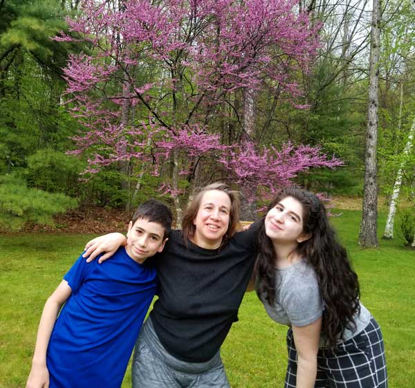 Jenny and Kids and Purple Tree